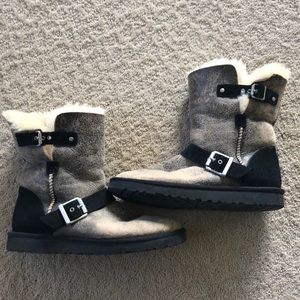 UGG Women's Tan and Black Boots